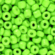 Glas rocailles kralen 6/0 (4mm) Neon lime green